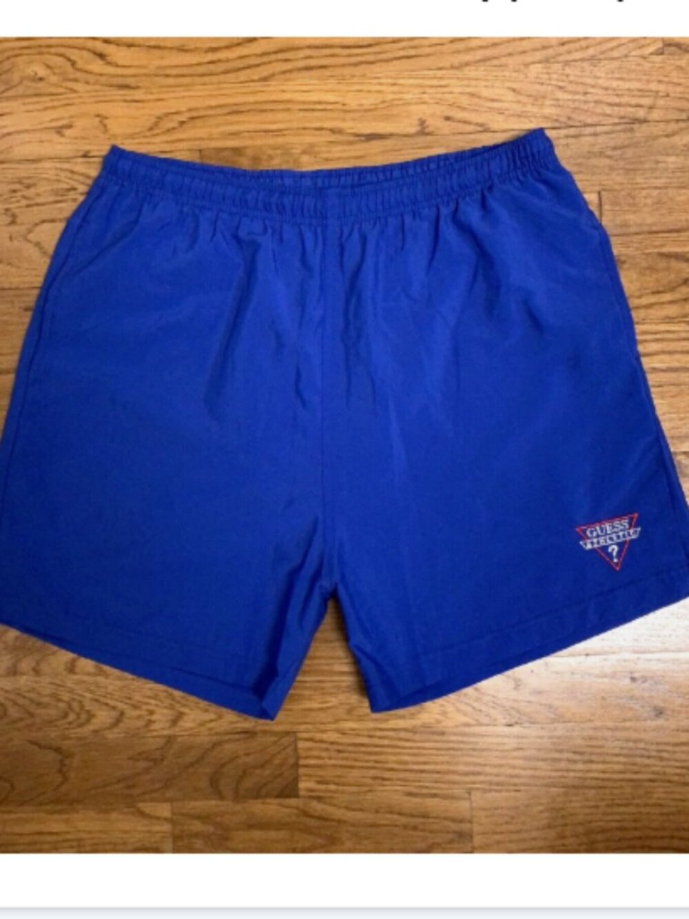 Guess Sport USA Vintage 90s Athletic Shorts, Blue - Size Large